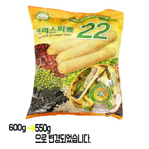 곡물그대로21 크리스피롤 - 크리스피롤 22곡, 600g, 12개