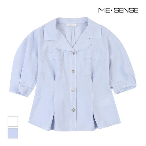 [미센스] 투포켓 카라 블라우스_MB35BLM107A
