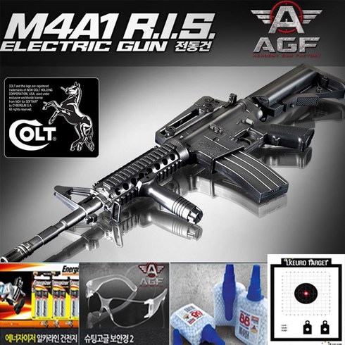 아카데미과학 M4A1 RIS 전동건 세트, 1세트, 1개