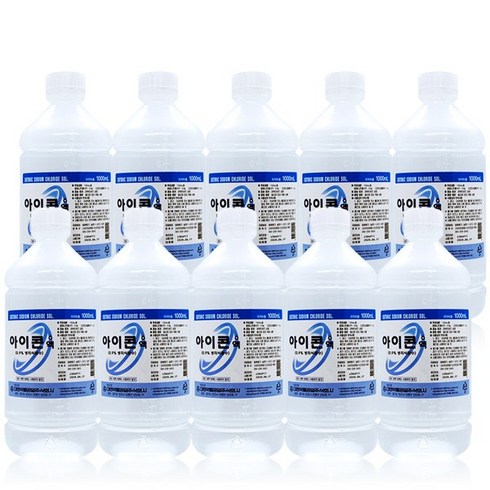 생리식염주사액 - 아이콘액 렌즈식염수 식염수, 1L, 10개