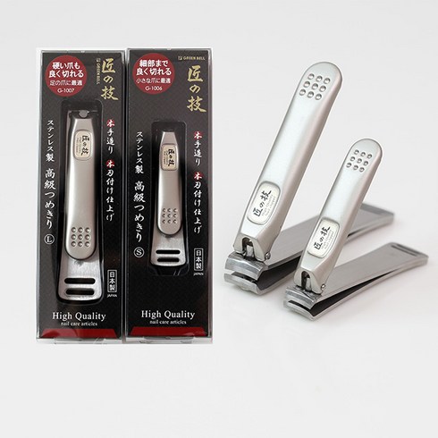 일본손톱깎이 - 그린벨 일본 손톱깎이 장인의기술 G-1006단품 G-1007단품 G-1006&1007세트, 1개, G-1006 단품