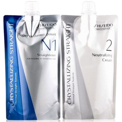 시세이도 프로페셔널 크리스탈라이징 알파H 스트레이트크림 N 일반 손상모용 1제 400ml + 2제 400ml, 1세트