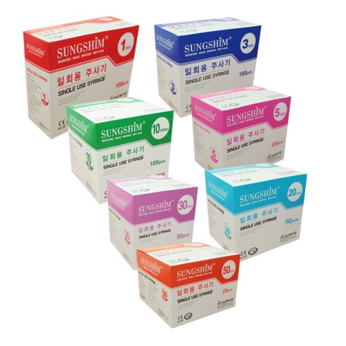 성심 일회용주사기 3cc 100개입 23G, 1개