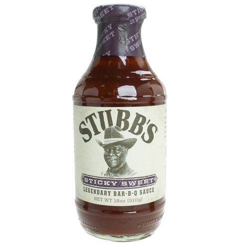 STUBBS 스모키 바베큐소스 - Stubbs 스티키 스위트 레전더리 바-비-큐 소스, 510g, 1개