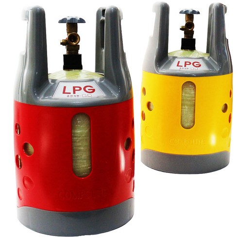 다원텍 콤포라이트 LPG 가스통 가벼운 플라스틱 휴대용 캠핑용 (충전기한 2028년 12월 최신품), 1개