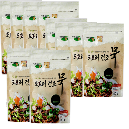도토리 건조묵 100g 10봉 (국산), 10개