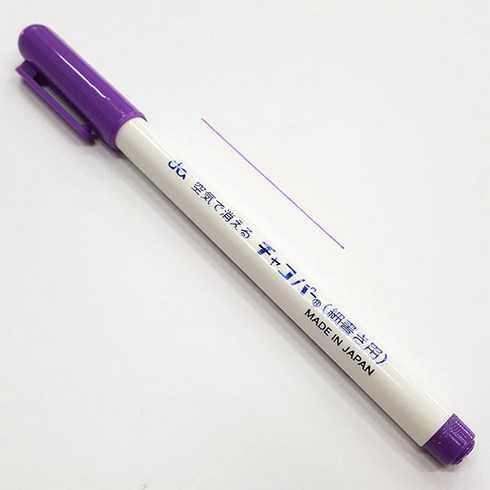 행복한다이세상 홈패션 부자재 총모음전 미싱 재봉틀 퀼트 각종부자재, 083. 차코 기화성 수성펜 보라색