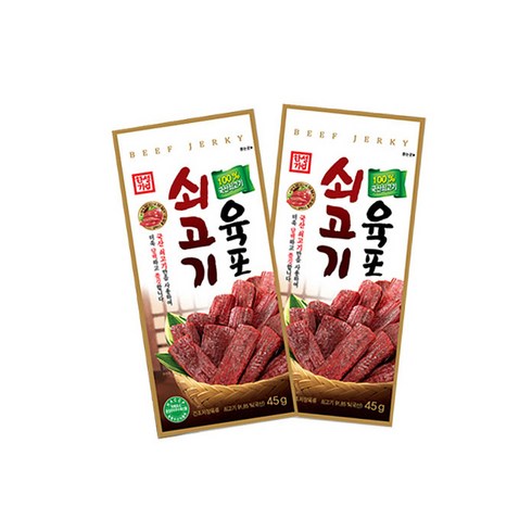 한성기업 국내산 쇠고기육포 45gx10개, 1개, 45g