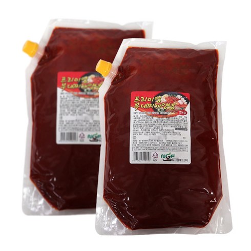 hcook 부대찌개양념장 - 뉴그린 프리미엄 부대찌개양념2kg 6개 1박스, 2kg
