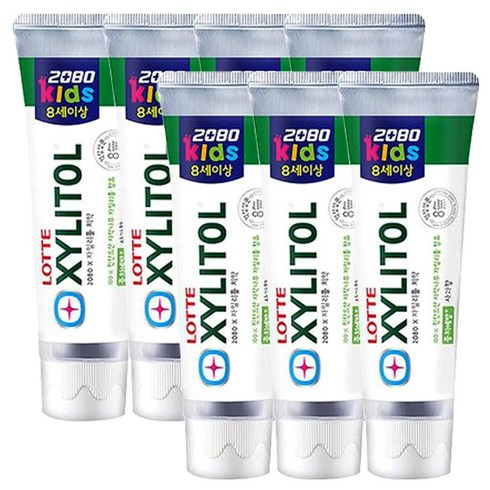 2080 자일리톨 키즈치약 80g, 7개