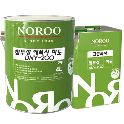 노루페인트 크린폭시 DNY-200 침투성 에폭시 하도 투명 4L, 1개