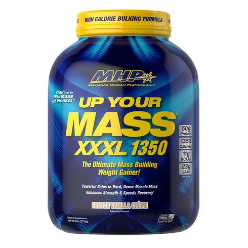 Mhp 업 유어 매스 - Mhp 업 유어 매스 XXXL 1350 웨이트 게이너, 1개, 2.73kg