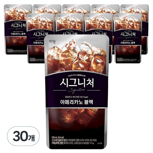 시그니쳐 아메리카노 블랙, 230ml, 10개