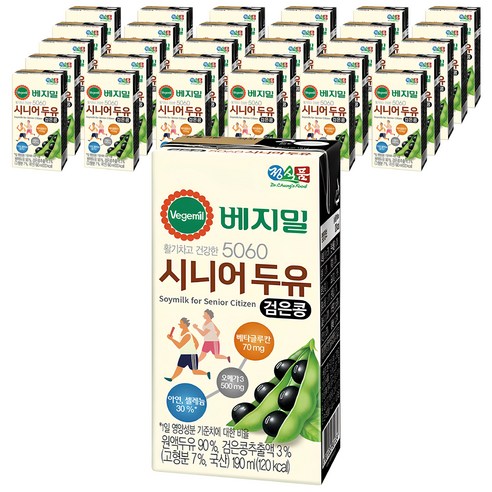 베지밀 5060 시니어 두유, 190ml, 80개