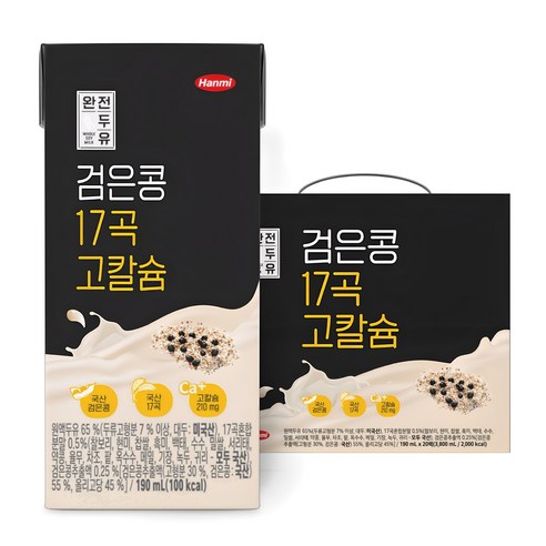 완전두유 검은콩 17곡 고칼슘, 190ml, 60개 완전두유 검은콩 17곡 고칼슘, 190ml, 60개