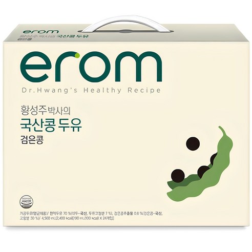 이롬 황성주 검은콩 두유, 190ml, 24개