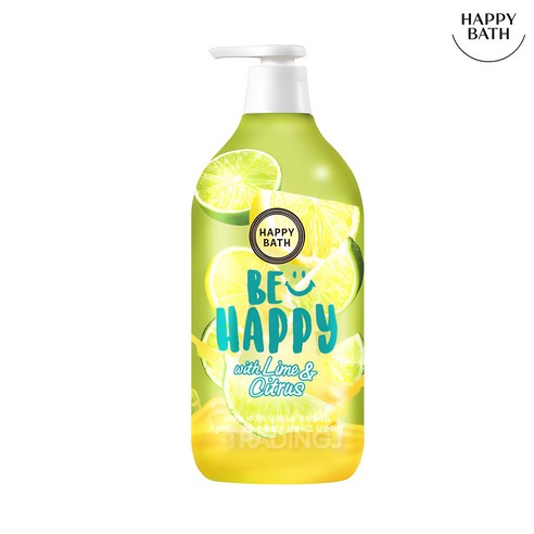 해피바스 스마일바디워시 웰니스 유자앤라임900ml 1개, 900g
