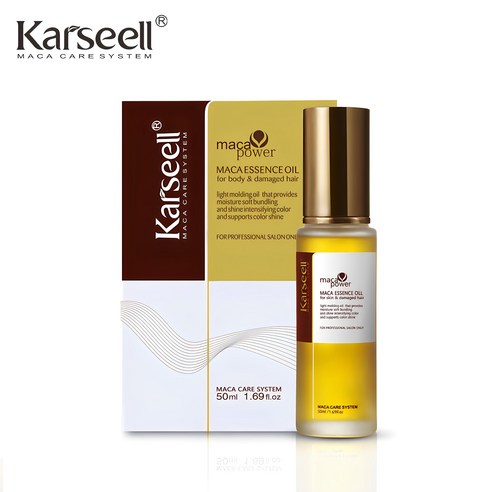 정품 Karseell 헤어 에센스 오일 아르간 보습 윤기 모로칸 오가닉 카르셀오일, 1개, 1개, 50ml