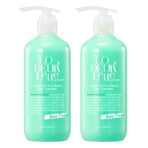 로더렛 인 잉글랜드 컬러핏 파우더리 브리즈 헤어 트리트먼트, 2개, 500ml