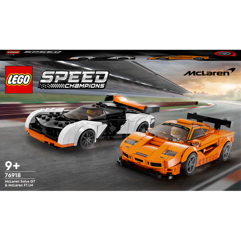 레고 76918 스피드챔피언 맥라렌 솔루스 GT + 맥라렌 F1 LM, 혼합색상, 1개