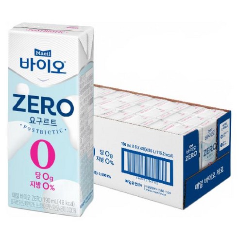 매일바이오 ZERO 요구르트, 24개, 190ml