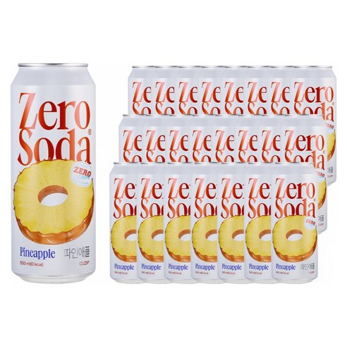 클룹 제로소다 파인애플, 24개, 500ml
