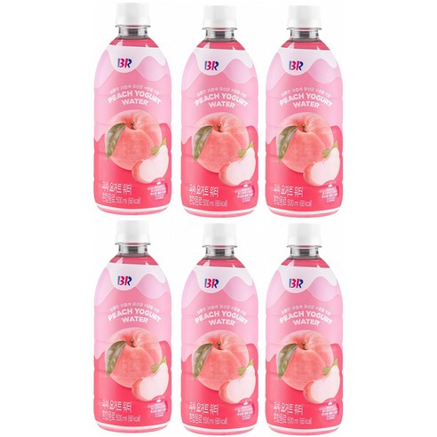 배스킨라빈스 과즙워터 피치 요거트, 500ml, 96개