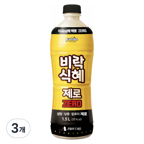 팔도 비락식혜 제로, 1.5L, 3개