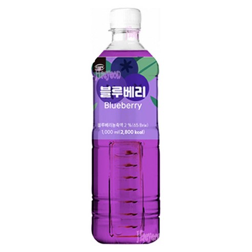 까르페 블루베리차 1000ml X 6개 액상 과일 음료 아이스티 원액