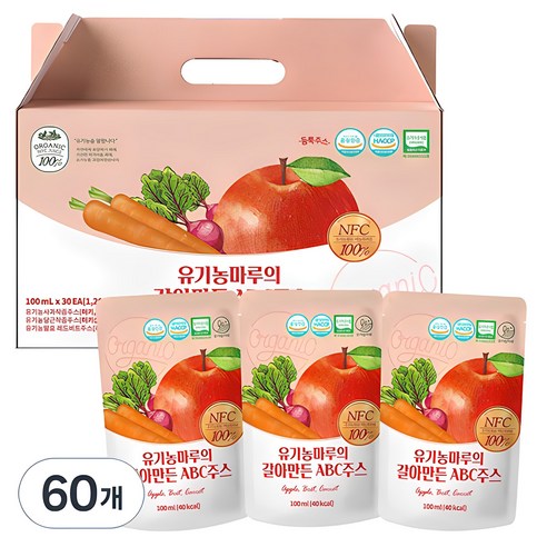 유기농마루 갈아만든 ABC 주스, 100ml, 60개