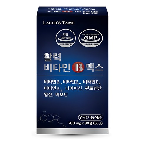 활력 비타민B 비타민비 맥스 비오틴 함유 비타민B군 비타민비군 수용성, 90정, 3개