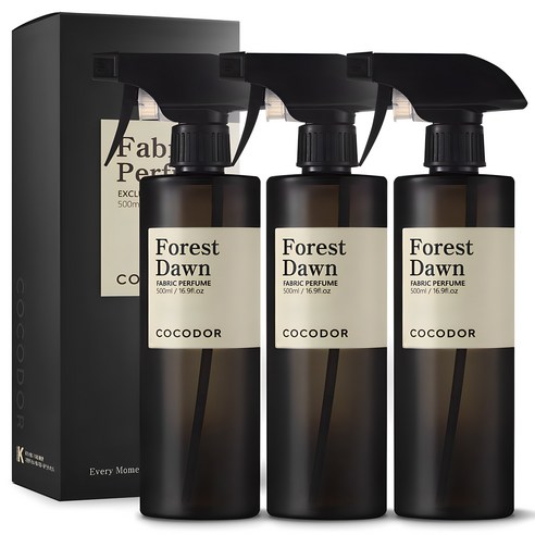 코코도르 룸 앤 패브릭 퍼퓸 섬유탈취제 포레스트 던 본품, 500ml, 3개