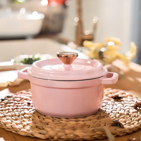 나드레타 IH 펄 무쇠냄비 웍 3종 택1, 인덕션가능 핑크무쇠냄비18cm, 1개