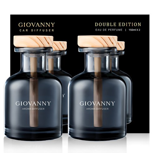 GIOVANNY 차량용 디퓨저 150ml 세트, 아쿠아샤워, 2개