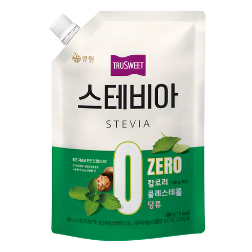 큐원 트루스위트 스테비아, 380g, 2개