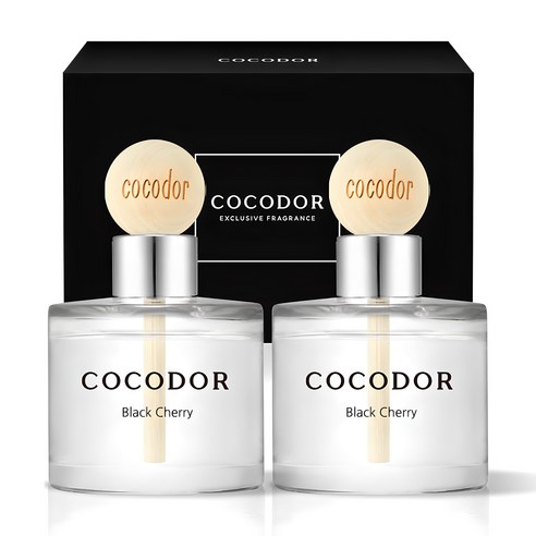 코코도르 퍼퓸 미니 우드볼 차량용 디퓨저 50ml, 블랙체리, 1세트