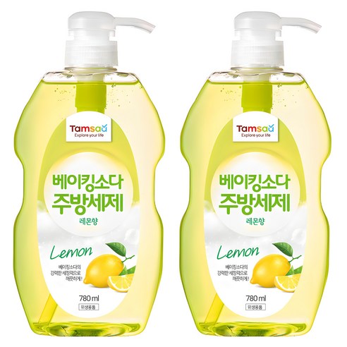 탐사 베이킹소다 주방세제 레몬향, 780ml, 6개 천연세제