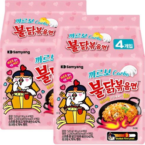 삼양 까르보 불닭볶음면 130g, 8개