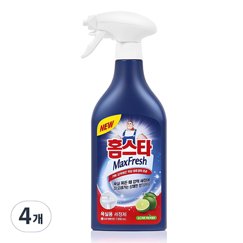 홈스타 맥스프레쉬 욕실세정제, 500ml, 4개
