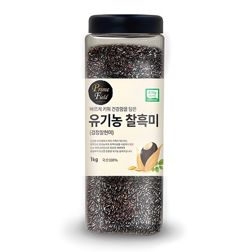 Prime Field 유기농 찰흑미 (검정찰현미), 1kg, 1개