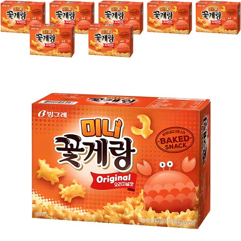 빙그레 미니 꽃게랑 오리지널, 40g, 3개