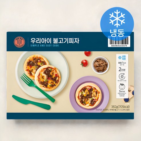 우리 아이 불고기피자 만들기 (냉동), 382g, 4개