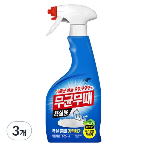 무균무때 욕실용 세정제, 500ml, 3개