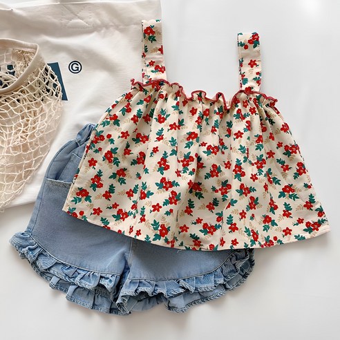 돌아기옷 추천 상품행복한초록 여름 잔꽃가든 상하복 제품 사진