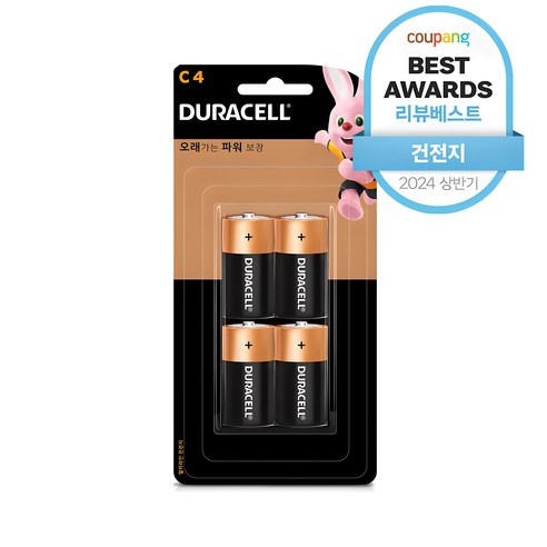 듀라셀 알카라인 건전지 C, 2개입, 1개