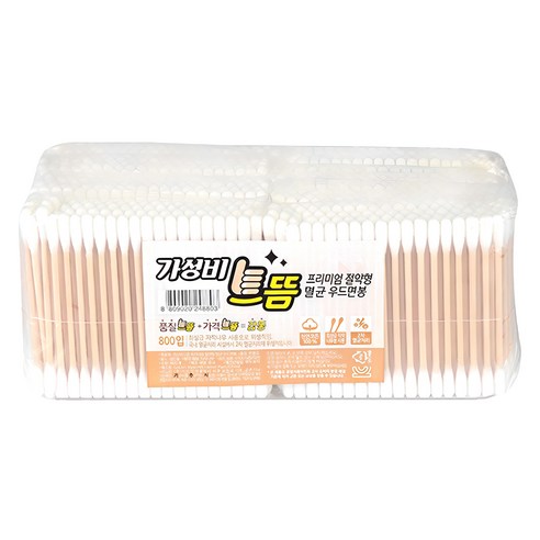 가성비 으뜸 프리미엄 절약형 멸균 우드 면봉, 100개입, 8개