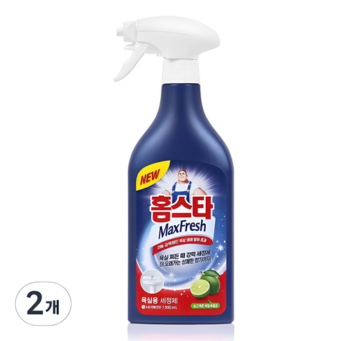 홈스타 맥스프레쉬 욕실청소용 세정제, 500ml, 2개