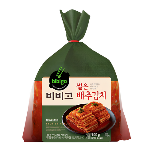 비비고 썰은 배추김치, 900g, 1개