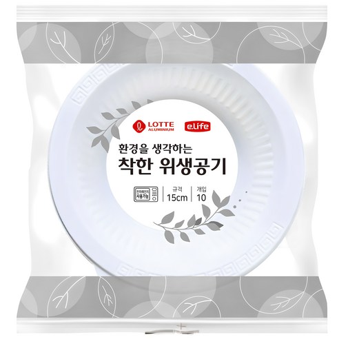 롯데이라이프 환경을 생각하는 착한 위생공기 150mm, 10개, 3세트