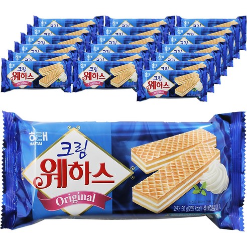 해태제과 크림 웨하스, 50g, 10개